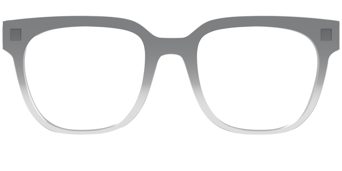 The Charcoal to Light Gray Gradient Crystal - Front Top Image - Pair Eyewear