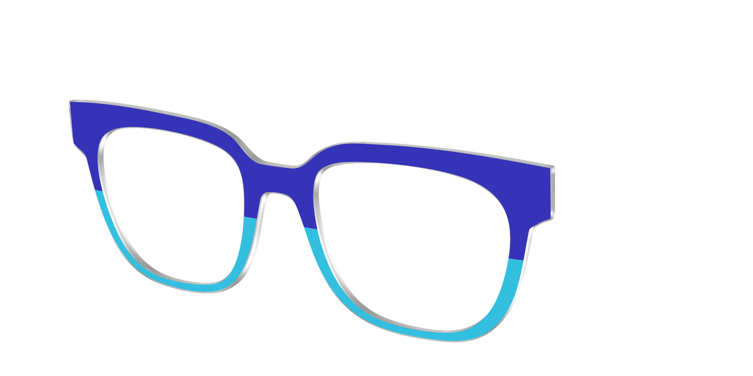 The Cobalt & Capri Split - Angle Top Image - Pair Eyewear