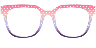 The Coral to Lilac Gradient Polka Dot - Front Top Thumbnail - Pair Eyewear