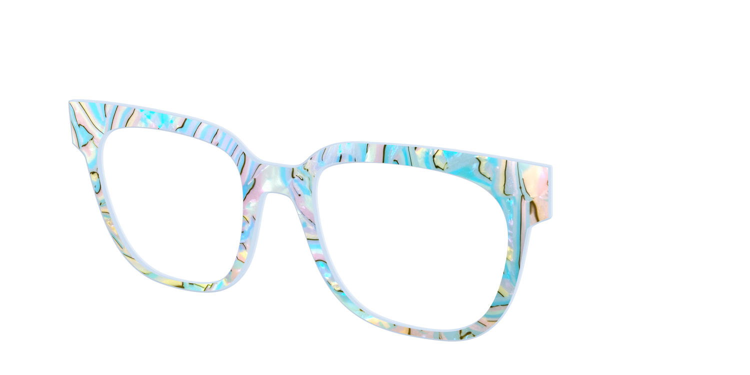 The Daybreak Pearl Marble - Angle Top Image - Pair Eyewear