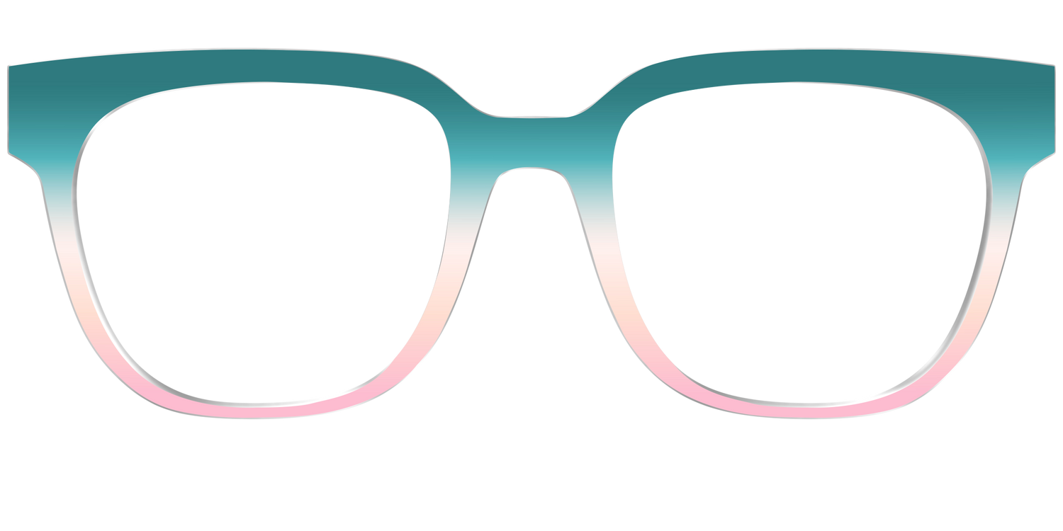 The Deep Sea to Pink Sand Gradient - Front Top Image - Pair Eyewear