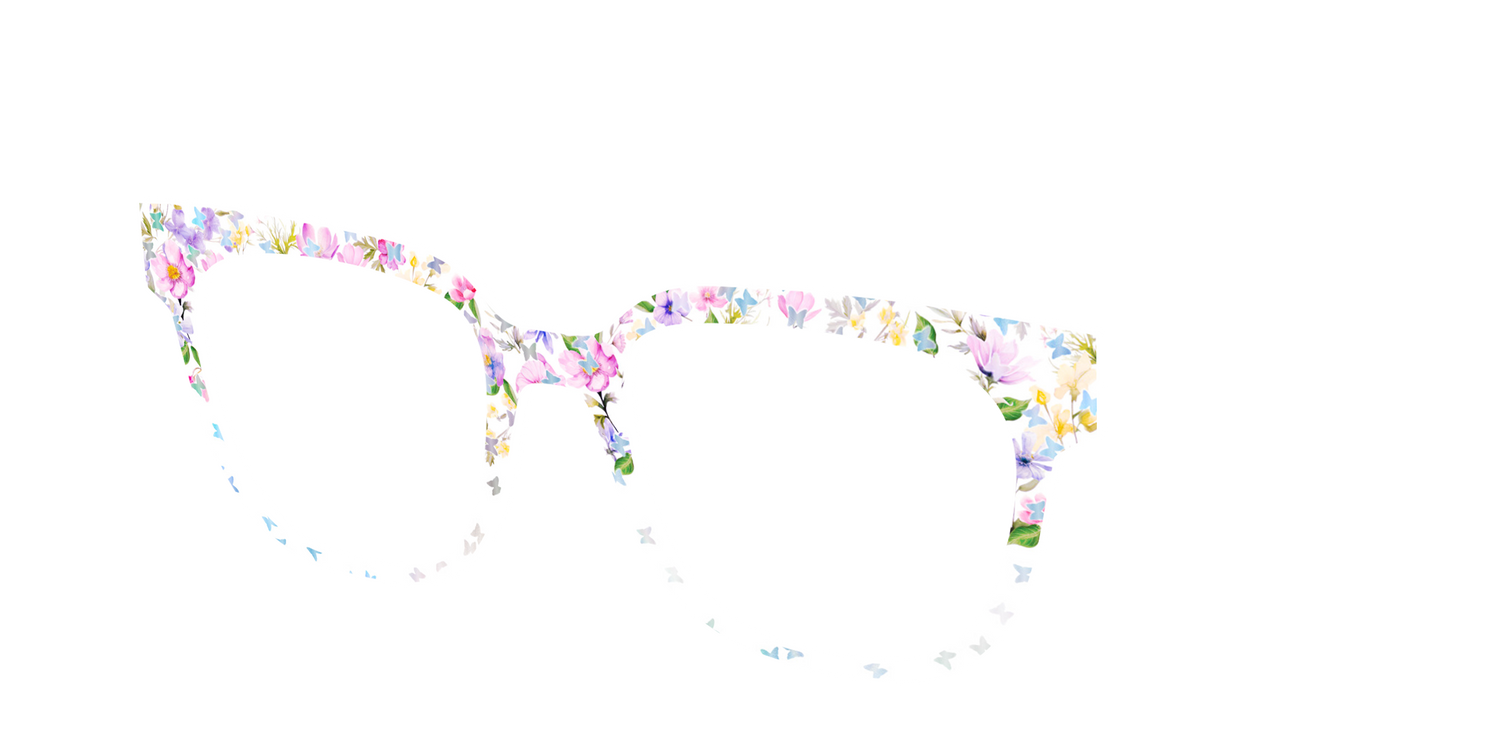 The Delicate Flower Crown with Butterfly Glitter - Angle Top Image - Pair Eyewear