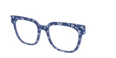 The Denim Heart Glitter Crystal - Angle Top Thumbnail - Pair Eyewear