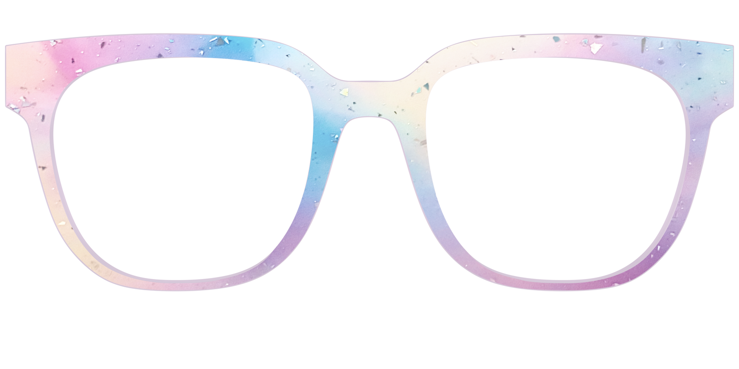The Dreamy Pastel with Holographic Glitter - Front Top Image - Pair Eyewear