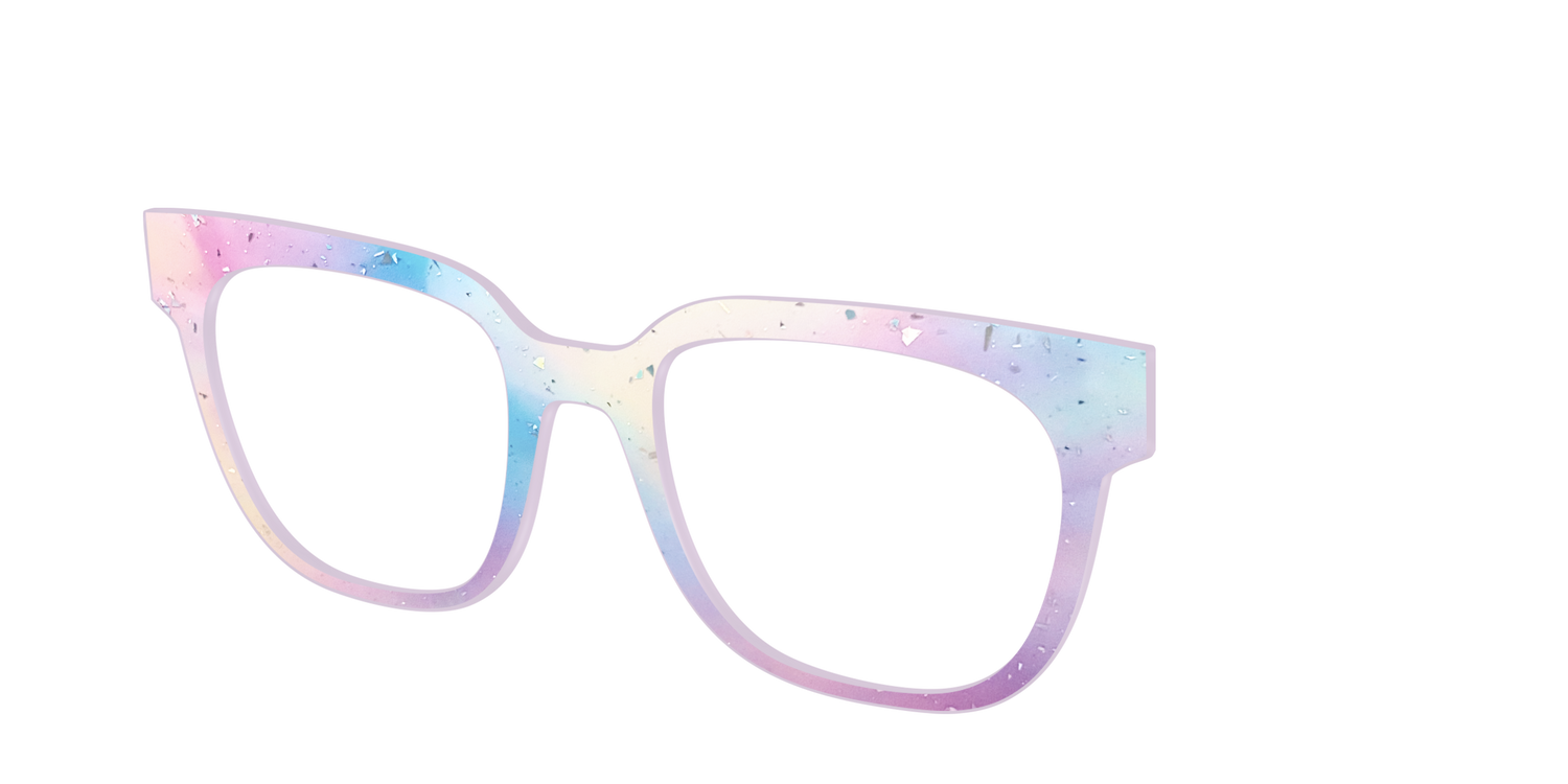 The Dreamy Pastel with Holographic Glitter - Angle Top Image - Pair Eyewear