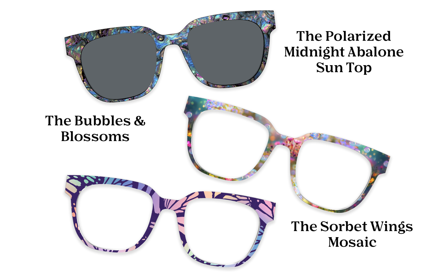 The Murphy - Teal Pearlized Gradient Acetate Silver Metal - Pairing Set - Pair Eyewear