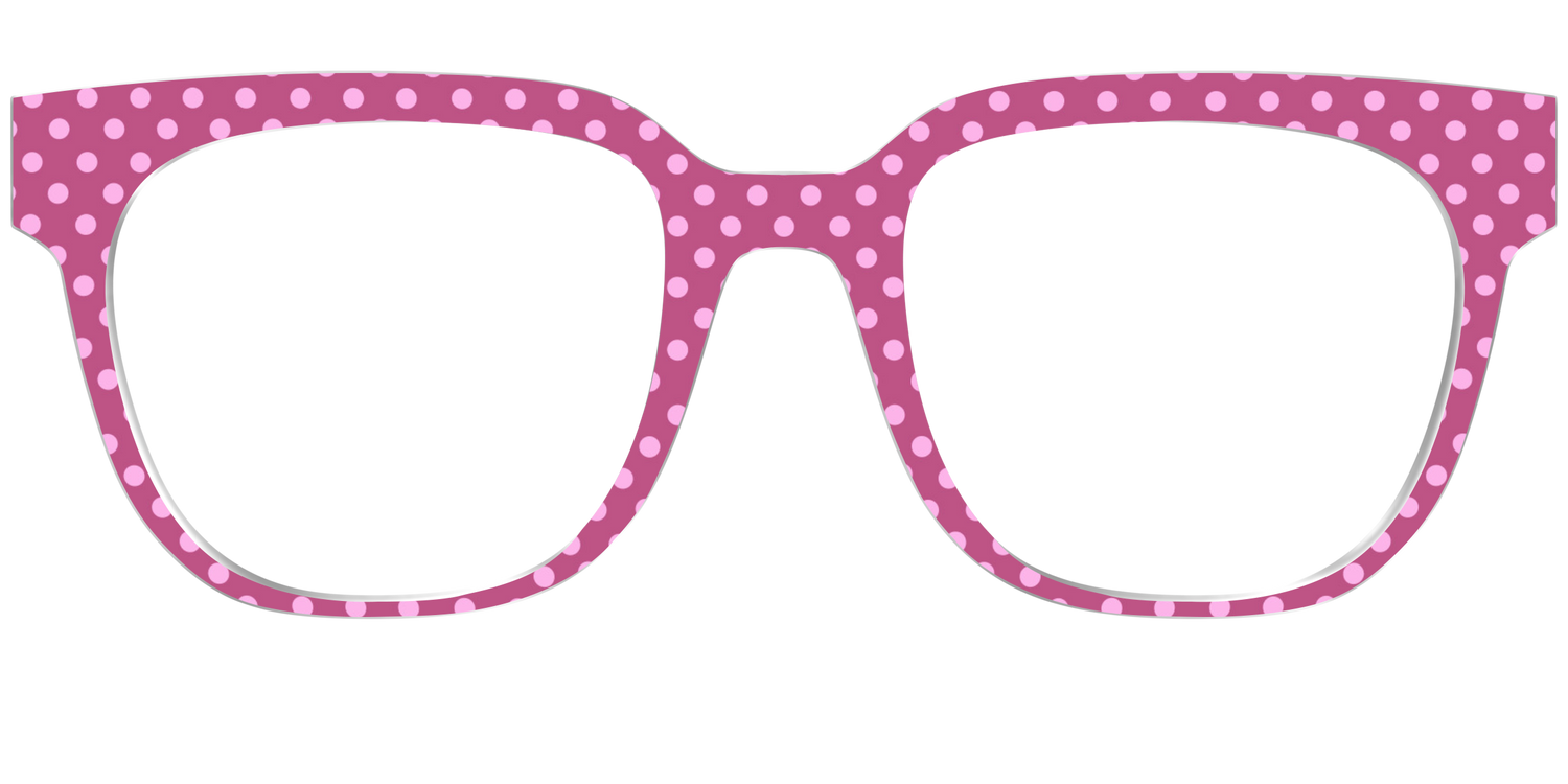 The Fuchsia Polka Dots - Front Top Image - Pair Eyewear
