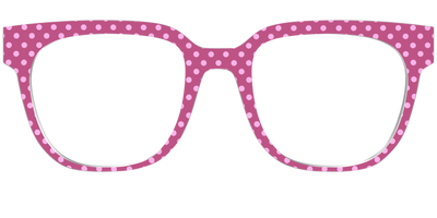 The Fuchsia Polka Dots - Front Top Thumbnail - Pair Eyewear