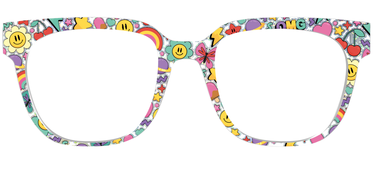 The Funky Foil Stickers - Front Top Image - Pair Eyewear