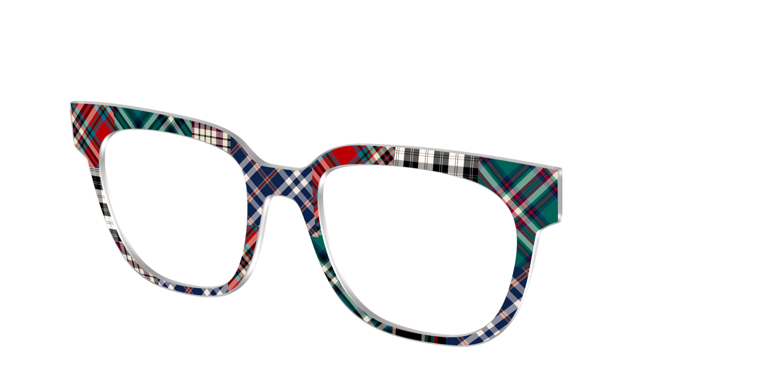 The Grunge Plaid Print Mix - Angle Top Image - Pair Eyewear