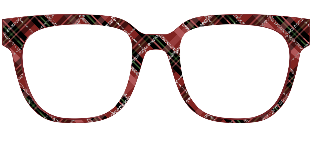 The Holly Plaid with Glitter - Front Top Image - Pair Eyewear
