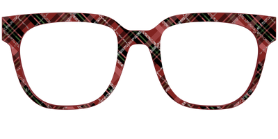The Holly Plaid with Glitter - Front Top Thumbnail - Pair Eyewear