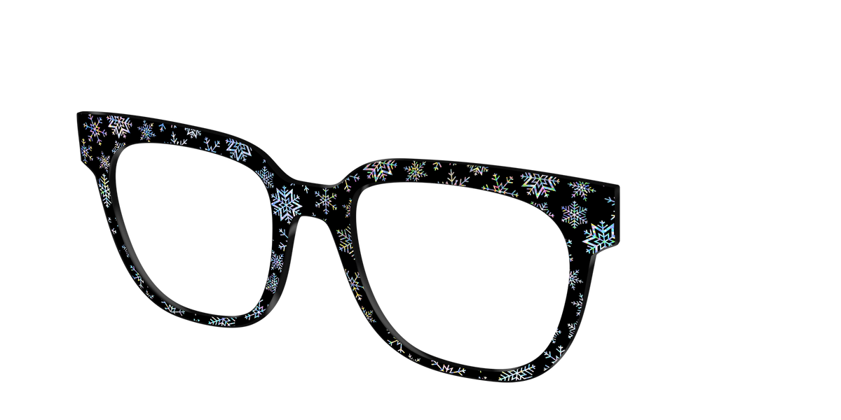 The Holographic Snowflakes - Angle Top Image - Pair Eyewear
