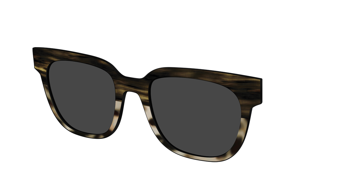 The Polarized Horn Tortoise Sun Top - Angle Top Image - Pair Eyewear