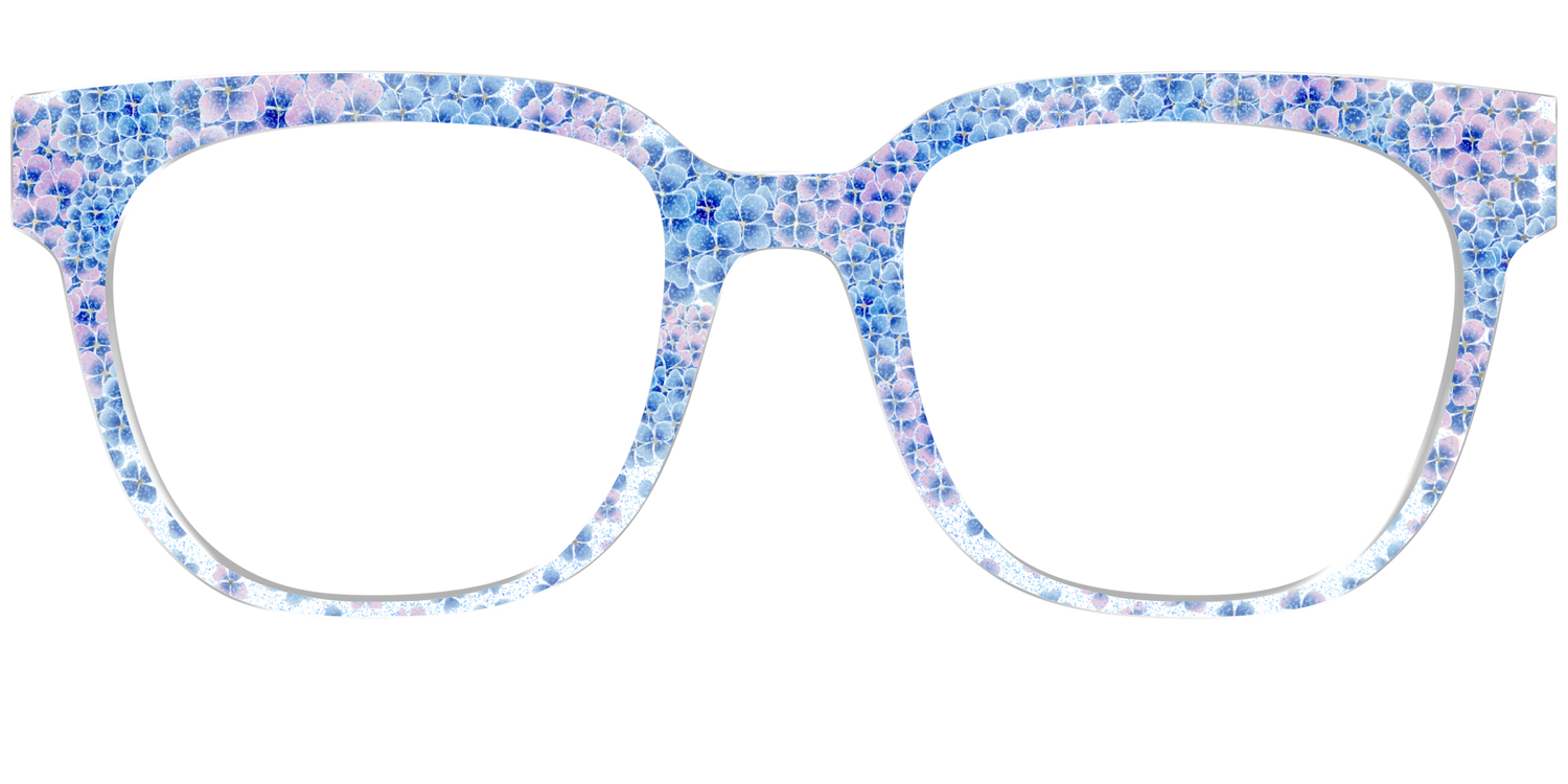 The Hydrangea Confetti Crystal with Gold Foil - Front Top Image - Pair Eyewear