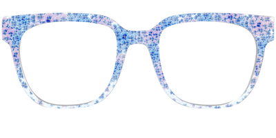 The Hydrangea Confetti Crystal with Gold Foil - Front Top Thumbnail - Pair Eyewear