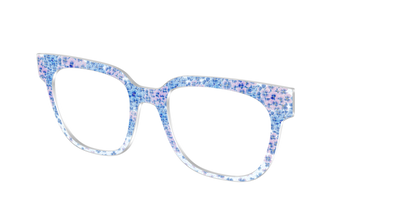 The Hydrangea Confetti Crystal with Gold Foil - Angle Top Thumbnail - Pair Eyewear