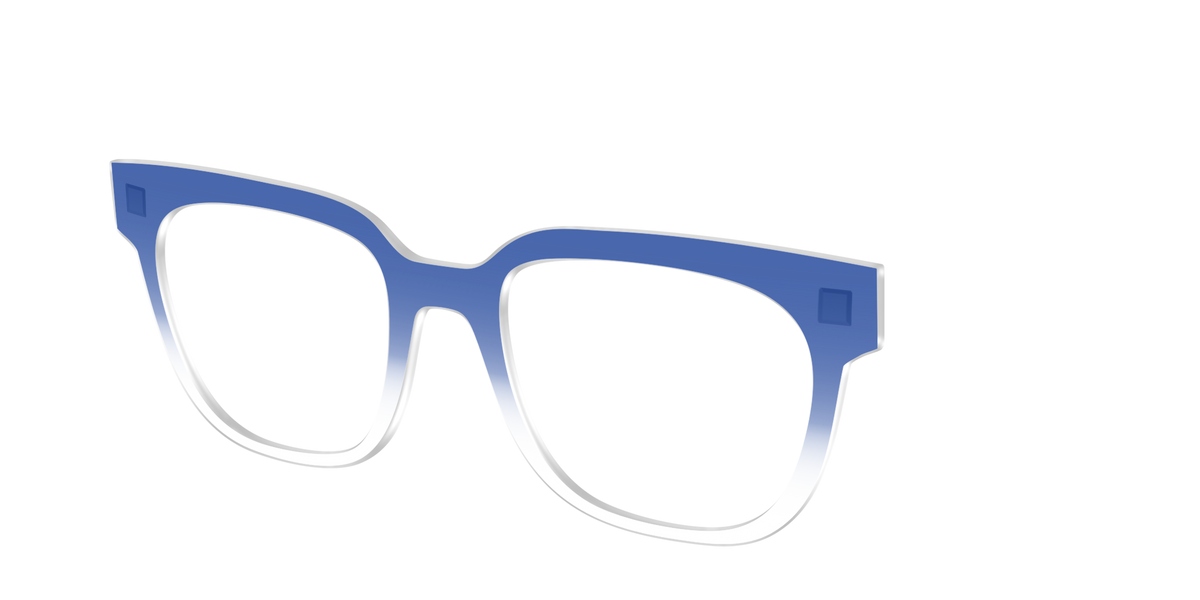 The Indigo Gradient Crystal - Angle Top Image - Pair Eyewear