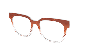 The Inferno Orange Gradient Crystal Polka Dots - Angle Top Thumbnail - Pair Eyewear