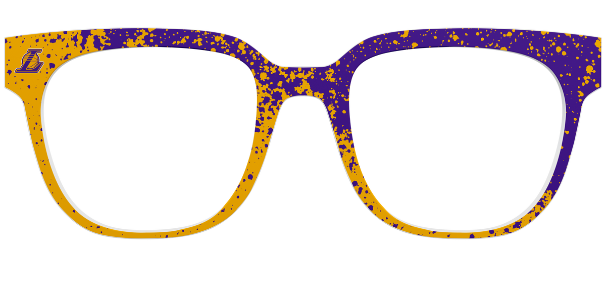 Lakers Splatter - Front Top Image - Pair Eyewear