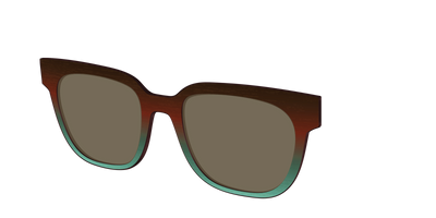 The Polarized Mahogany to Juniper Woodgrain Sun Top - Angle Top Thumbnail - Pair Eyewear