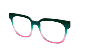 The Malachite to Peony Gradient - Angle Top Thumbnail - Pair Eyewear