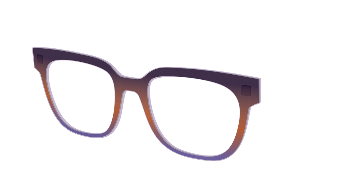 The Matte Midnight to Violet Gradient - Angle Top Image - Pair Eyewear