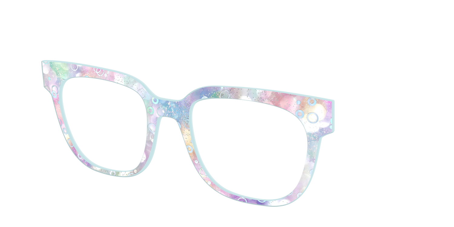 The Mermaid Bokeh with Bubble Glitter - Angle Top Image - Pair Eyewear