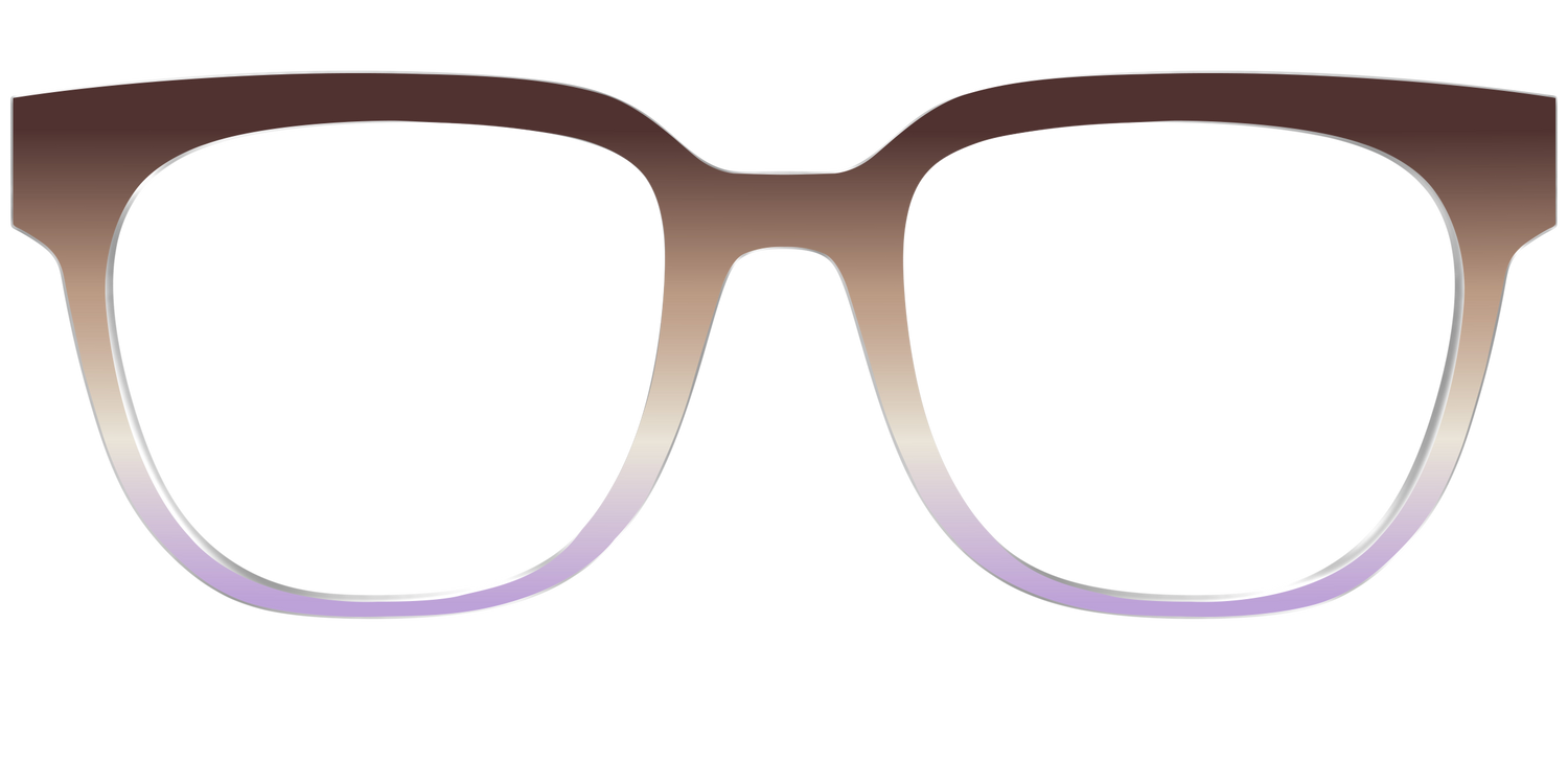 The Mocha to Light Lavender Gradient - Front Top Image - Pair Eyewear