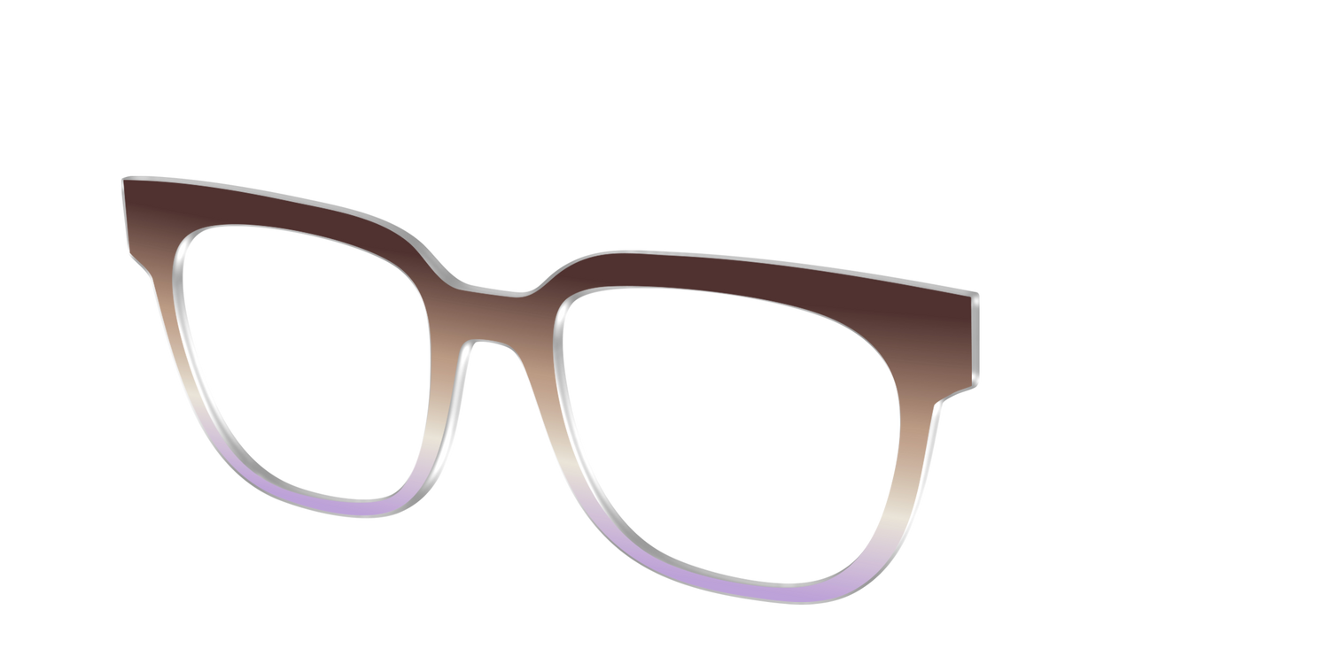 The Mocha to Light Lavender Gradient - Angle Top Image - Pair Eyewear