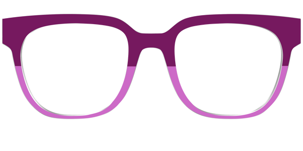 The Murphy - Violet Pearlized Gradient Acetate Rose Gold Metal