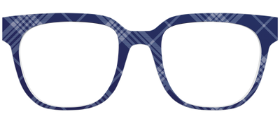 The Navy Twill Plaid - Front Top Thumbnail - Pair Eyewear