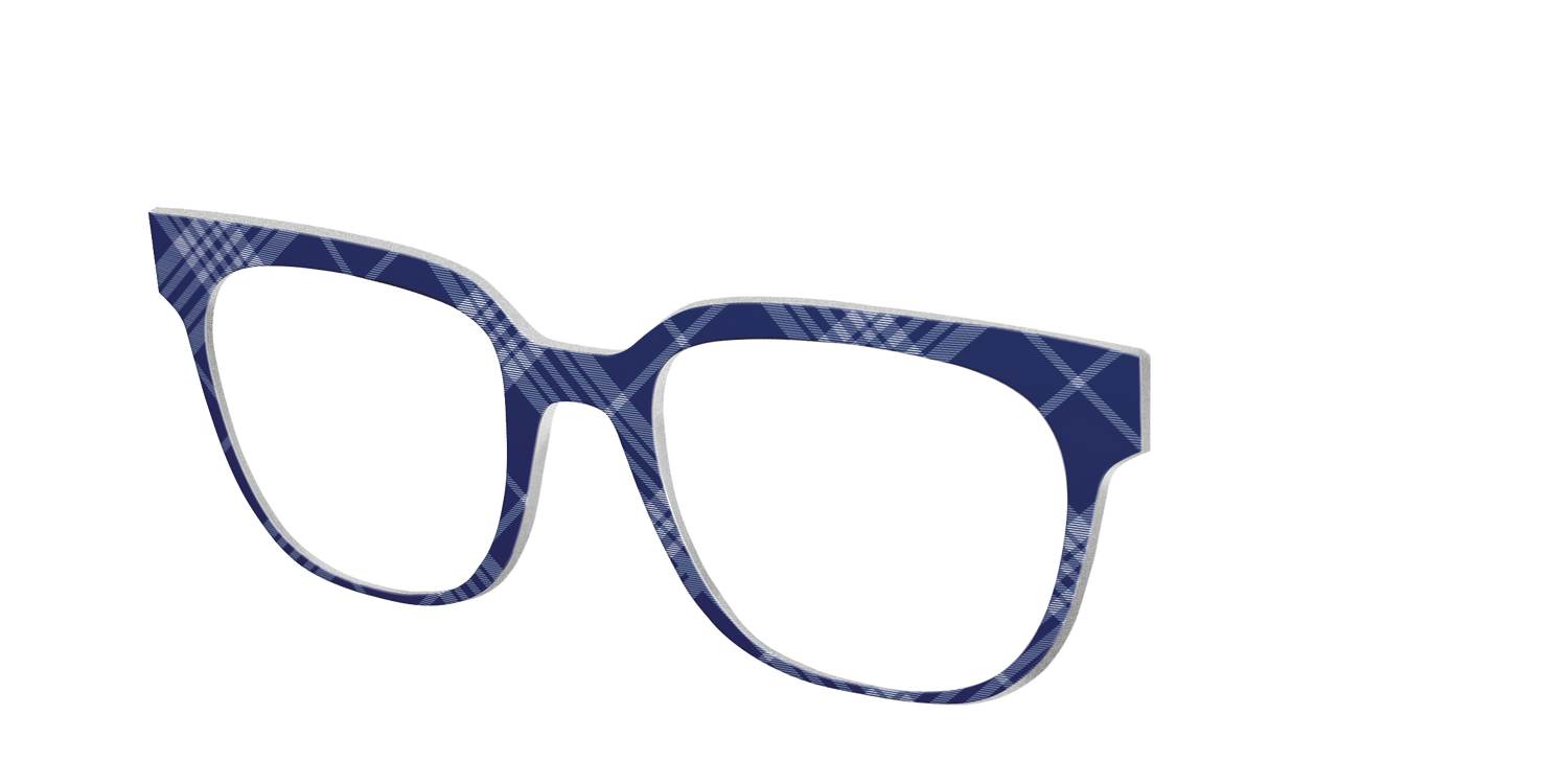 The Navy Twill Plaid - Angle Top Image - Pair Eyewear