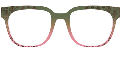 The Olive to Rose Trellis with Champagne Foil - Front Top Thumbnail - Pair Eyewear
