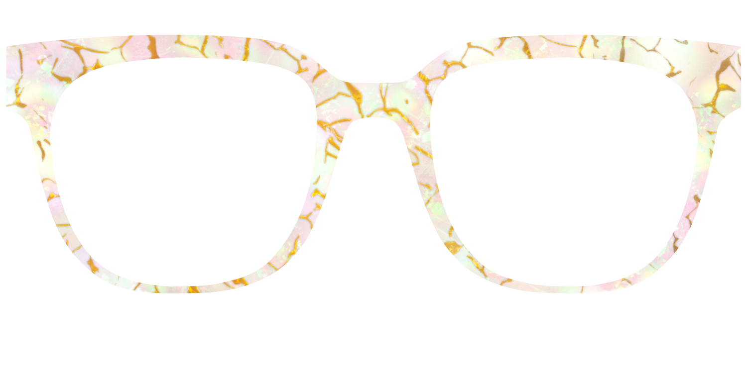The Opalescent Pearl with Gold Streaks - Front Top Image - Pair Eyewear