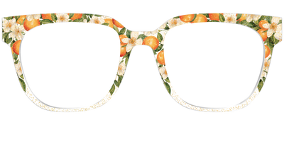 The Orange Blossom Glitter Crystal - Front Top Thumbnail - Pair Eyewear