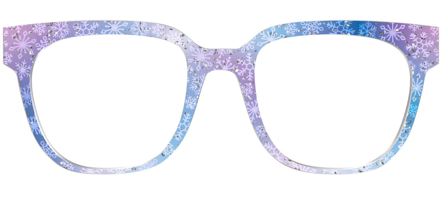 The Pastel Snowflake with Iridescent Glitter