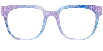 The Pastel Snowflake with Iridescent Glitter - Front Top Thumbnail - Pair Eyewear