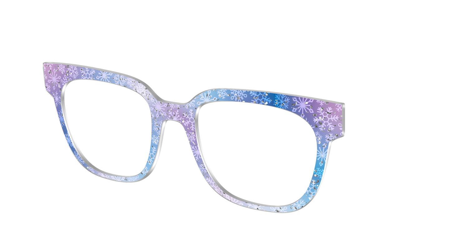 The Pastel Snowflake with Iridescent Glitter