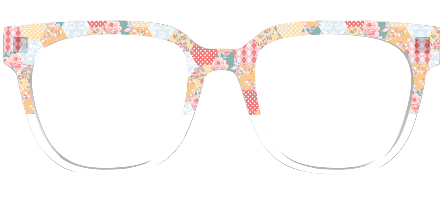The Patchwork Hexagon Crystal Split - Front Top Image - Pair Eyewear