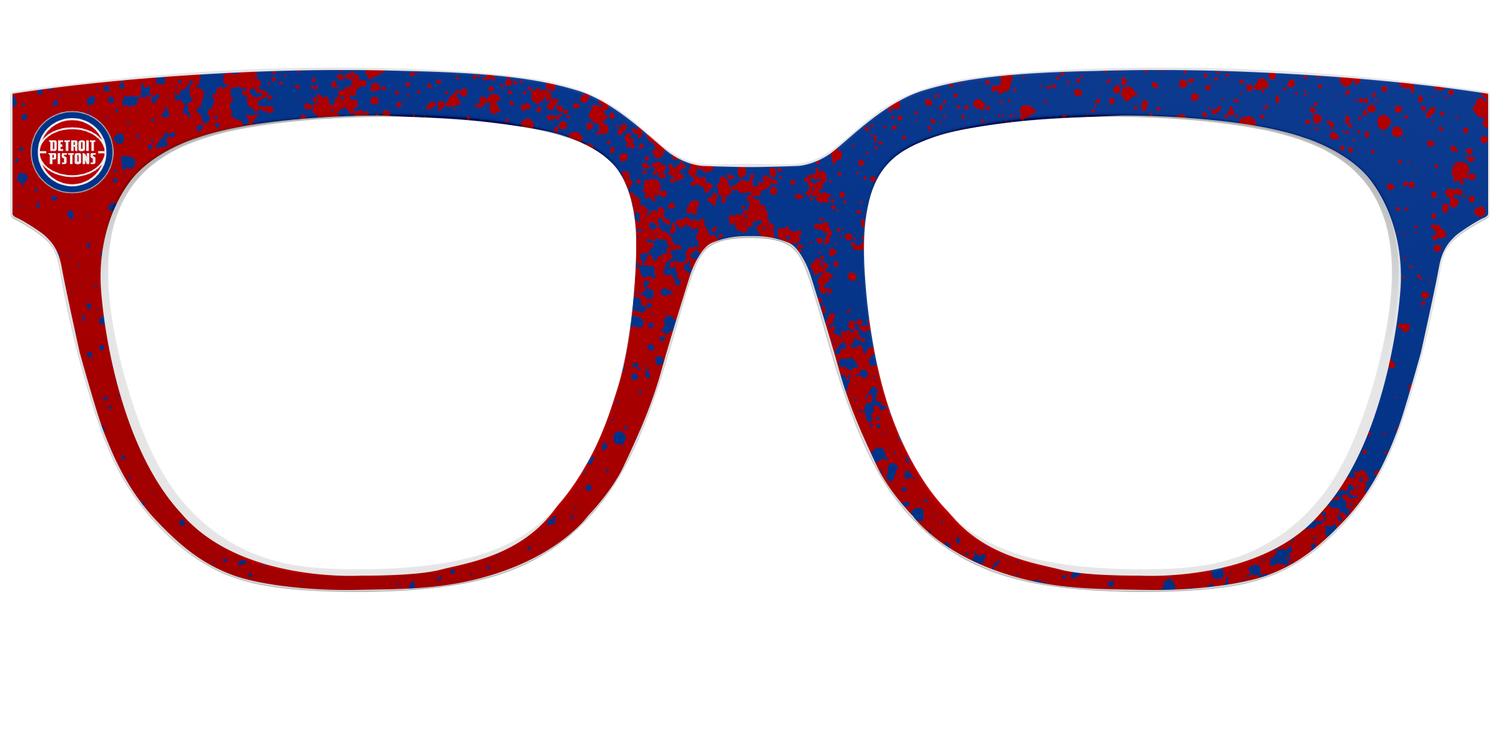 The Pistons Splatter - Front Top Image - Pair Eyewear