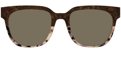 The Polarized Dark Oak Tortoise Split Sun Top - Front Top Thumbnail - Pair Eyewear