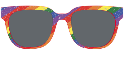 The Polarized Traditional Pride Flag Glitter Sun Top - Front Top Thumbnail - Pair Eyewear
