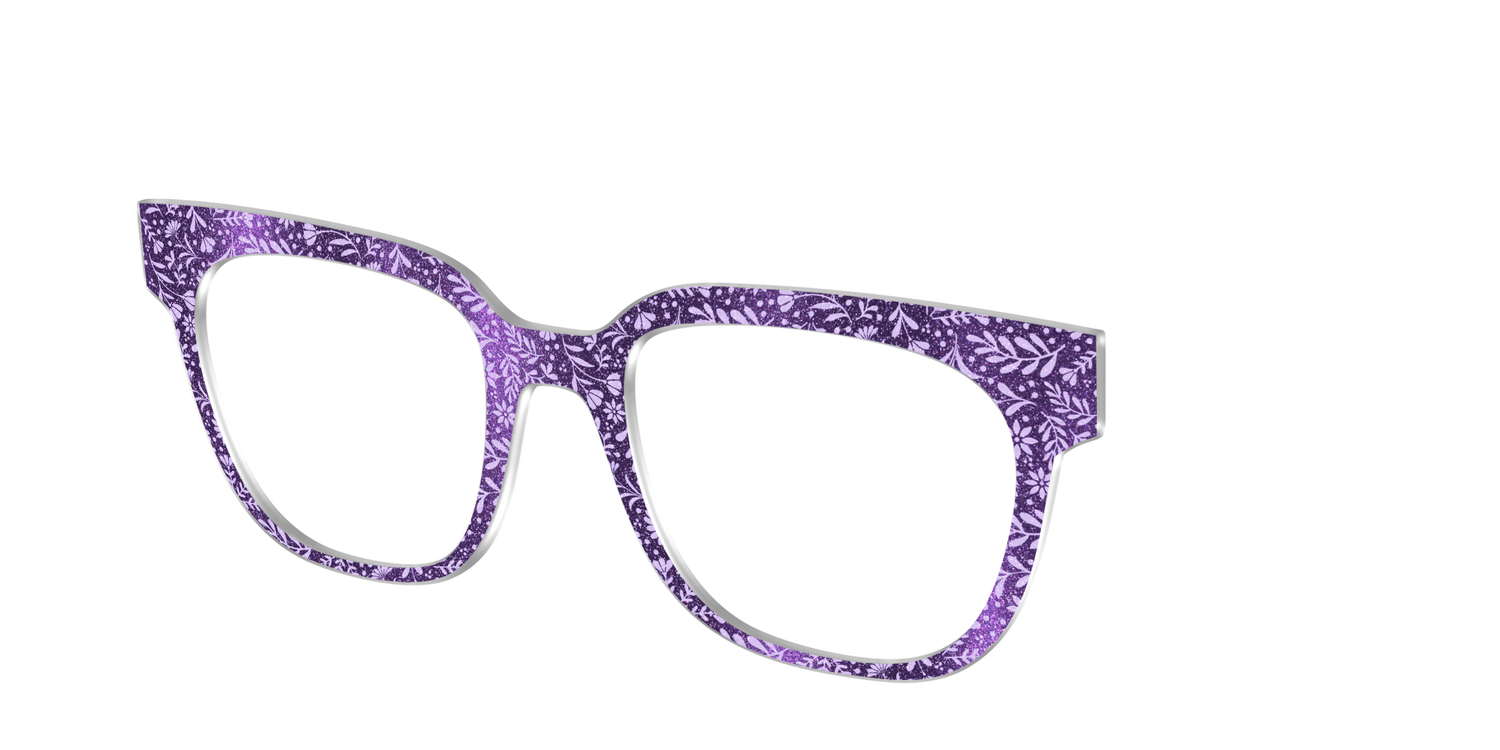 The Purple Shimmer Botanical - Angle Top Image - Pair Eyewear