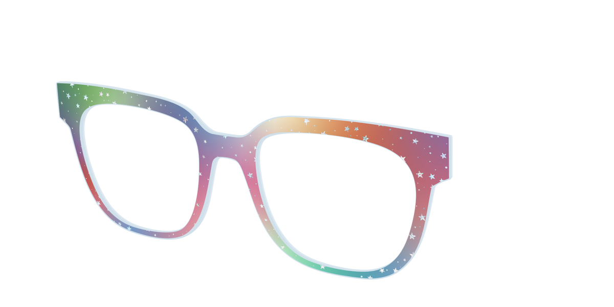 The Rainbow Holographic Celestial - Angle Top Image - Pair Eyewear