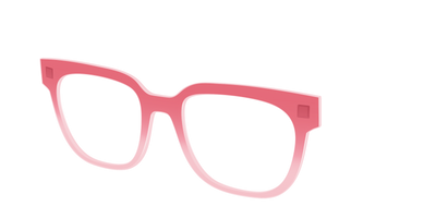 The Red to Coral Gradient Crystal - Angle Top Thumbnail - Pair Eyewear