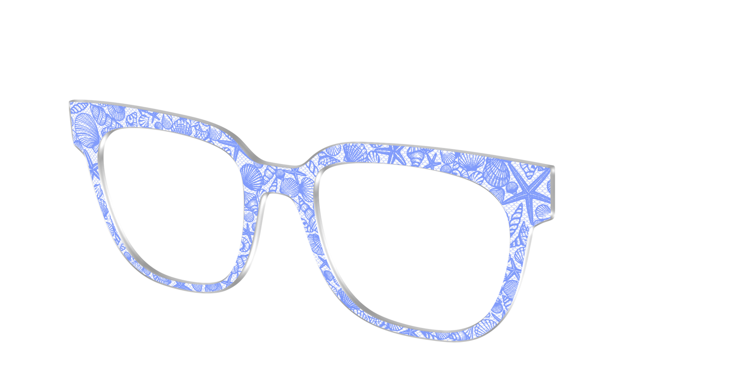 The Reef Blue Shell Lace - Angle Top Image - Pair Eyewear