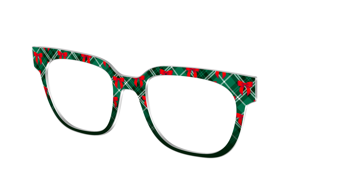 The Ribbon-Clad Plaid - Angle Top Image - Pair Eyewear