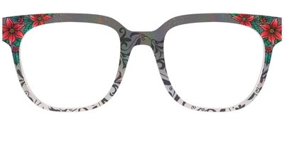 The Romantic Poinsettia Holographic Crystal - Front Top Thumbnail - Pair Eyewear