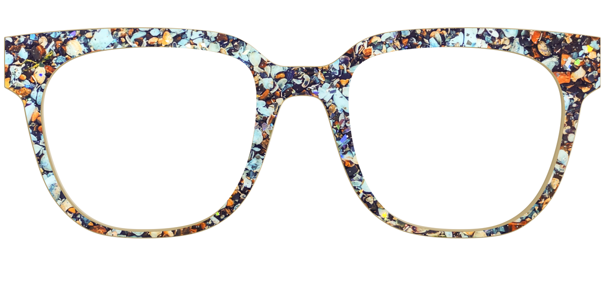 The Seashell Tortoise with Holographic Glitter - Front Top Image - Pair Eyewear
